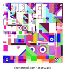 Trendy geometric elements memphis greeting cards design. Retro style texture, pattern and elements. Modern abstract design poster and cover template