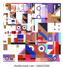 Trendy geometric elements memphis greeting cards design. Retro style texture, pattern and elements. Modern abstract design poster and cover template