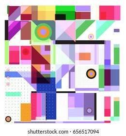 Trendy geometric elements memphis greeting cards design. Retro style texture, pattern and elements. Modern abstract design poster and cover template