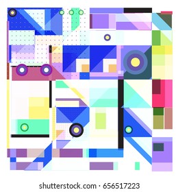 Trendy geometric elements memphis greeting cards design. Retro style texture, pattern and elements. Modern abstract design poster and cover template