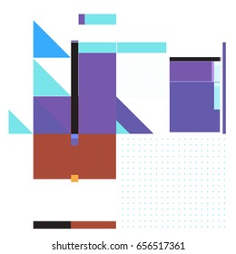 Trendy geometric elements memphis greeting cards design. Retro style texture, pattern and elements. Modern abstract design poster and cover template