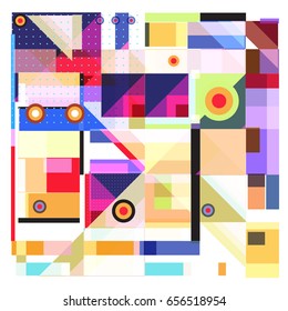 Trendy geometric elements memphis greeting cards design. Retro style texture, pattern and elements. Modern abstract design poster and cover template