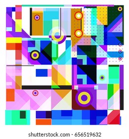 Trendy geometric elements memphis greeting cards design. Retro style texture, pattern and elements. Modern abstract design poster and cover template