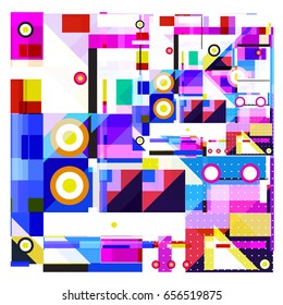 Trendy geometric elements memphis greeting cards design. Retro style texture, pattern and elements. Modern abstract design poster and cover template