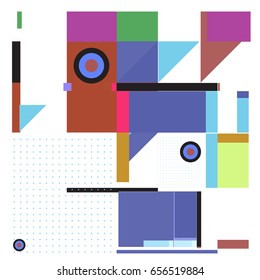 Trendy geometric elements memphis greeting cards design. Retro style texture, pattern and elements. Modern abstract design poster and cover template
