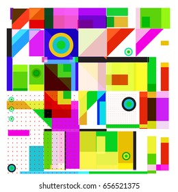 Trendy geometric elements memphis greeting cards design. Retro style texture, pattern and elements. Modern abstract design poster and cover template