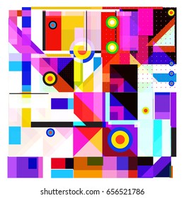Trendy geometric elements memphis greeting cards design. Retro style texture, pattern and elements. Modern abstract design poster and cover template