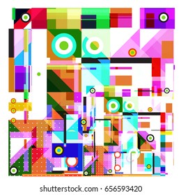 Trendy geometric elements memphis greeting cards design. Retro style texture, pattern and elements. Modern abstract design poster and cover template