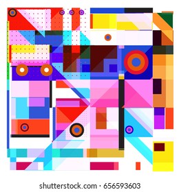 Trendy geometric elements memphis greeting cards design. Retro style texture, pattern and elements. Modern abstract design poster and cover template