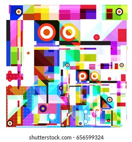 Trendy geometric elements memphis greeting cards design. Retro style texture, pattern and elements. Modern abstract design poster and cover template