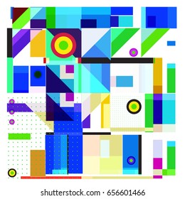 Trendy geometric elements memphis greeting cards design. Retro style texture, pattern and elements. Modern abstract design poster and cover template