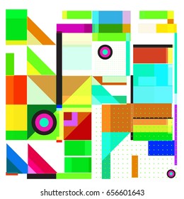 Trendy geometric elements memphis greeting cards design. Retro style texture, pattern and elements. Modern abstract design poster and cover template