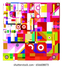 Trendy geometric elements memphis greeting cards design. Retro style texture, pattern and elements. Modern abstract design poster and cover template