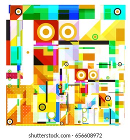 Trendy geometric elements memphis greeting cards design. Retro style texture, pattern and elements. Modern abstract design poster and cover template