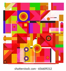 Trendy geometric elements memphis greeting cards design. Retro style texture, pattern and elements. Modern abstract design poster and cover template