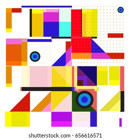 Trendy geometric elements memphis greeting cards design. Retro style texture, pattern and elements. Modern abstract design poster and cover template