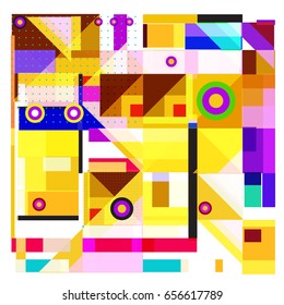 Trendy geometric elements memphis greeting cards design. Retro style texture, pattern and elements. Modern abstract design poster and cover template