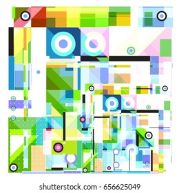 Trendy geometric elements memphis greeting cards design. Retro style texture, pattern and elements. Modern abstract design poster and cover template
