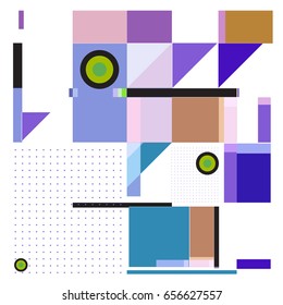 Trendy geometric elements memphis greeting cards design. Retro style texture, pattern and elements. Modern abstract design poster and cover template
