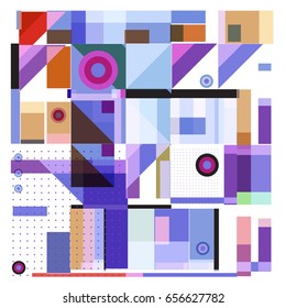 Trendy geometric elements memphis greeting cards design. Retro style texture, pattern and elements. Modern abstract design poster and cover template
