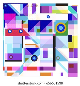 Trendy geometric elements memphis greeting cards design. Retro style texture, pattern and elements. Modern abstract design poster and cover template
