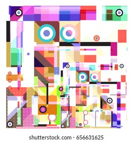 Trendy geometric elements memphis greeting cards design. Retro style texture, pattern and elements. Modern abstract design poster and cover template