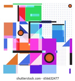 Trendy geometric elements memphis greeting cards design. Retro style texture, pattern and elements. Modern abstract design poster and cover template