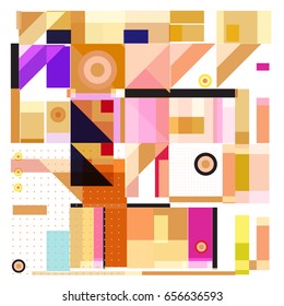 Trendy geometric elements memphis greeting cards design. Retro style texture, pattern and elements. Modern abstract design poster and cover template