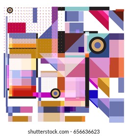 Trendy geometric elements memphis greeting cards design. Retro style texture, pattern and elements. Modern abstract design poster and cover template