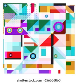 Trendy geometric elements memphis greeting cards design. Retro style texture, pattern and elements. Modern abstract design poster and cover template