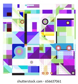 Trendy geometric elements memphis greeting cards design. Retro style texture, pattern and elements. Modern abstract design poster and cover template