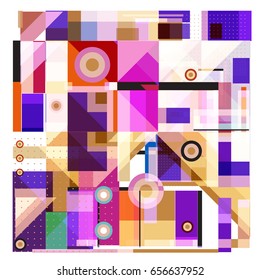 Trendy geometric elements memphis greeting cards design. Retro style texture, pattern and elements. Modern abstract design poster and cover template