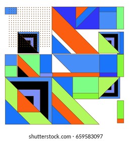 Trendy geometric elements memphis greeting cards design. Retro style texture, pattern and elements. Modern abstract design poster and cover template