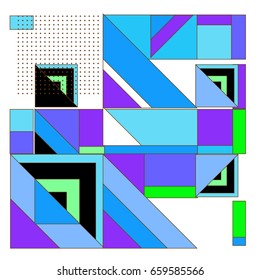 Trendy geometric elements memphis greeting cards design. Retro style texture, pattern and elements. Modern abstract design poster and cover template