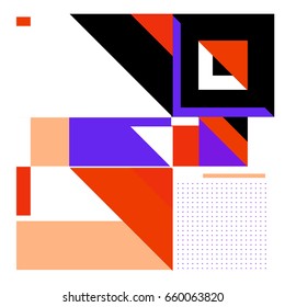 Trendy geometric elements memphis greeting cards design. Retro style texture, pattern and elements. Modern abstract design poster and cover template
