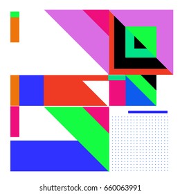 Trendy geometric elements memphis greeting cards design. Retro style texture, pattern and elements. Modern abstract design poster and cover template