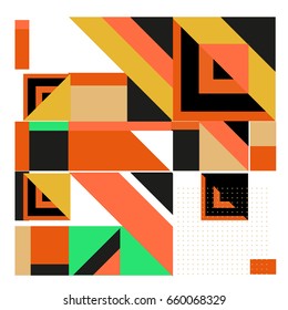 Trendy geometric elements memphis greeting cards design. Retro style texture, pattern and elements. Modern abstract design poster and cover template