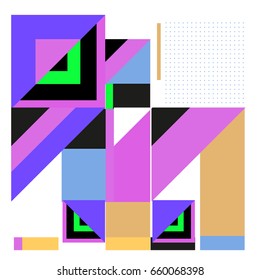 Trendy geometric elements memphis greeting cards design. Retro style texture, pattern and elements. Modern abstract design poster and cover template