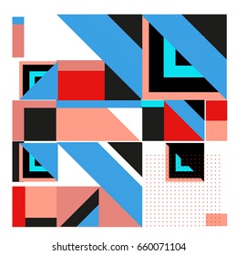 Trendy geometric elements memphis greeting cards design. Retro style texture, pattern and elements. Modern abstract design poster and cover template