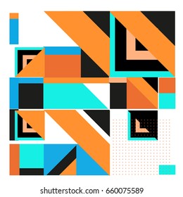 Trendy geometric elements memphis greeting cards design. Retro style texture, pattern and elements. Modern abstract design poster and cover template