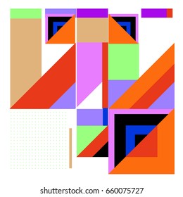 Trendy geometric elements memphis greeting cards design. Retro style texture, pattern and elements. Modern abstract design poster and cover template