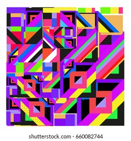 Trendy geometric elements memphis greeting cards design. Retro style texture, pattern and elements. Modern abstract design poster and cover template