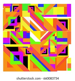 Trendy geometric elements memphis greeting cards design. Retro style texture, pattern and elements. Modern abstract design poster and cover template