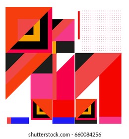 Trendy geometric elements memphis greeting cards design. Retro style texture, pattern and elements. Modern abstract design poster and cover template