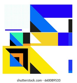 Trendy geometric elements memphis greeting cards design. Retro style texture, pattern and elements. Modern abstract design poster and cover template