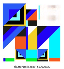 Trendy geometric elements memphis greeting cards design. Retro style texture, pattern and elements. Modern abstract design poster and cover template