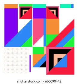 Trendy geometric elements memphis greeting cards design. Retro style texture, pattern and elements. Modern abstract design poster and cover template