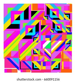 Trendy geometric elements memphis greeting cards design. Retro style texture, pattern and elements. Modern abstract design poster and cover template