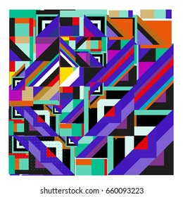 Trendy geometric elements memphis greeting cards design. Retro style texture, pattern and elements. Modern abstract design poster and cover template