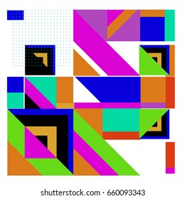 Trendy geometric elements memphis greeting cards design. Retro style texture, pattern and elements. Modern abstract design poster and cover template